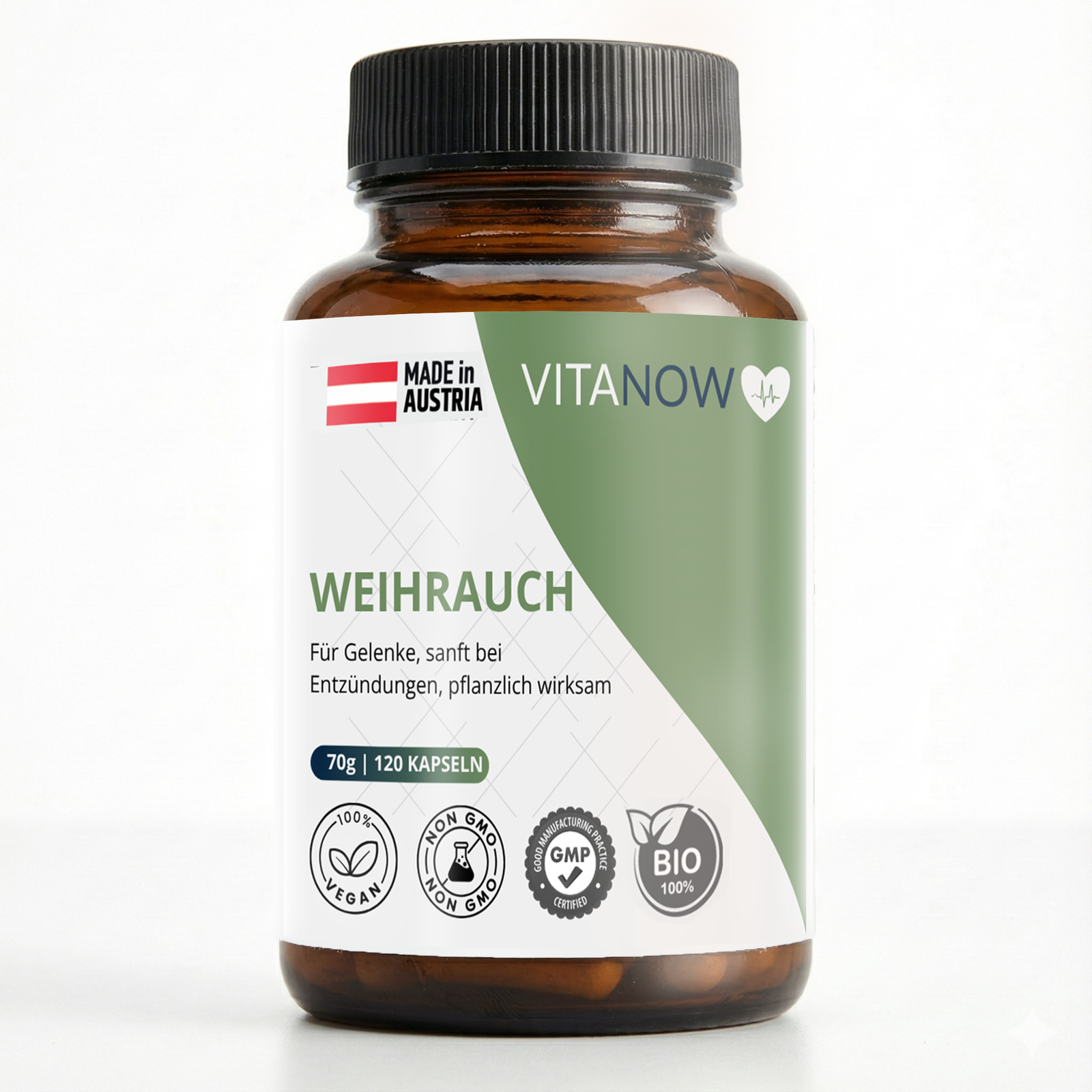 1 Vitanow Organic Boswellia (Frankincense) – Natural Joint Support & Comfort (120 Vegan Capsules) - Image 1