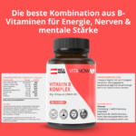 Vitanow Vitamin B Complex – Complete B1-B12 Formula (60 Organic Capsules) - Image 4