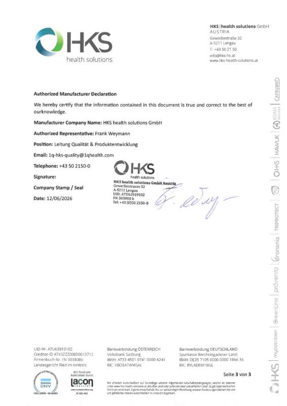 vitanow certificate 3